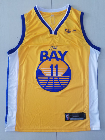 Men's Golden State Warriors Klay Thompson #11 Yellow Fashion Swingman Jersey