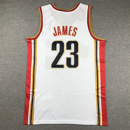 Men's Cleveland Cavaliers LeBron James #23 White 2003-04 Hardwood Classics Swingman Jersey