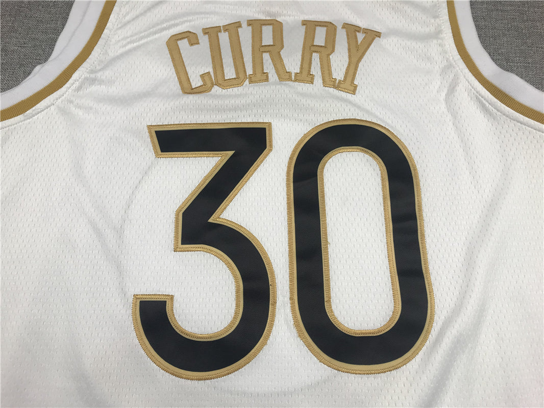 Men's Golden State Warriors Stephen Curry #30 White Swingman Jersey