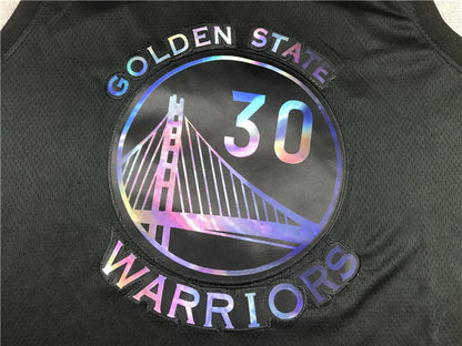 Men's Golden State Warriors Stephen Curry #30 NBA Black Fast Break Replica Jersey