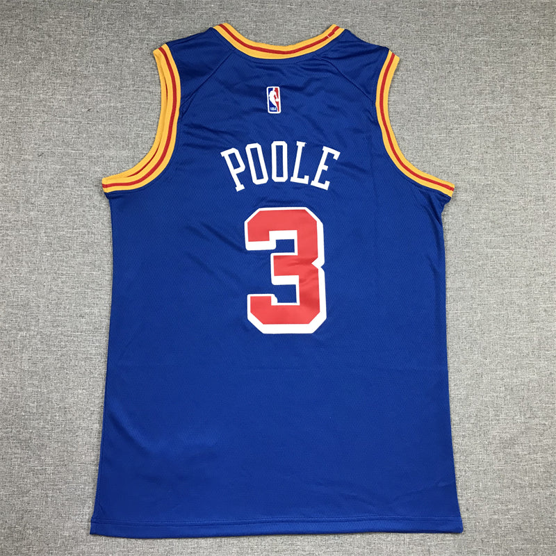 Men's Golden State Warriors Jordan Poole #3 Blue Classic Player Jersey