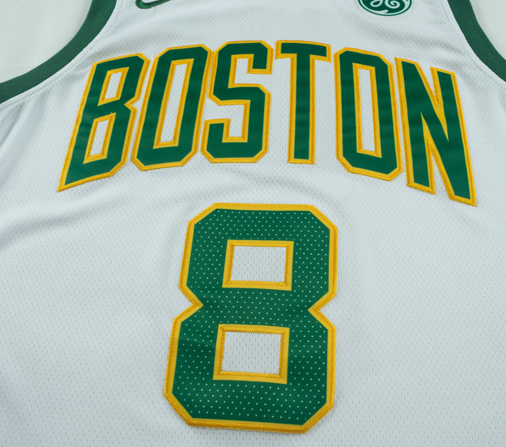 Men's Boston Celtics Kemba Walker #8 White Game Jersey