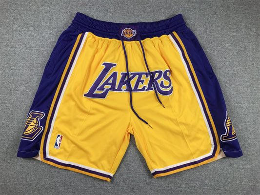 Men's Mitchell & Ness Los Angeles Lakers Yellow Throwback Authentic Pro Shorts