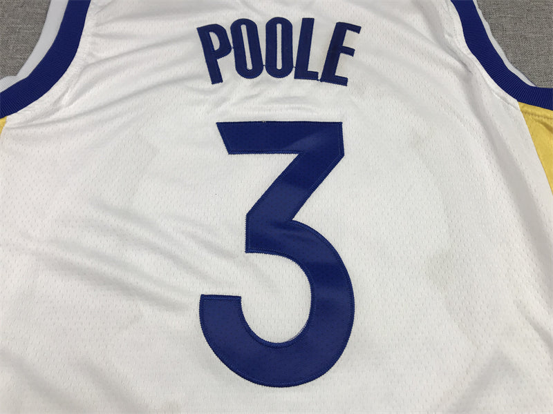 Men's Golden State Warriors Jordan Poole #3 White 2022/23 Swingman Jersey - Association Edition