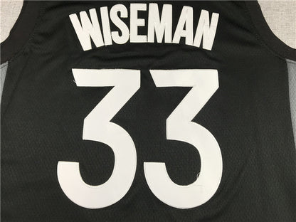 Men's Golden State Warriors James Wiseman #33 Black Swingman Jersey