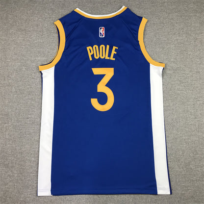 Men's Golden State Warriors Jordan Poole #3 Royal 2022/23 Fast Break Replica Player Jersey - Icon Edition