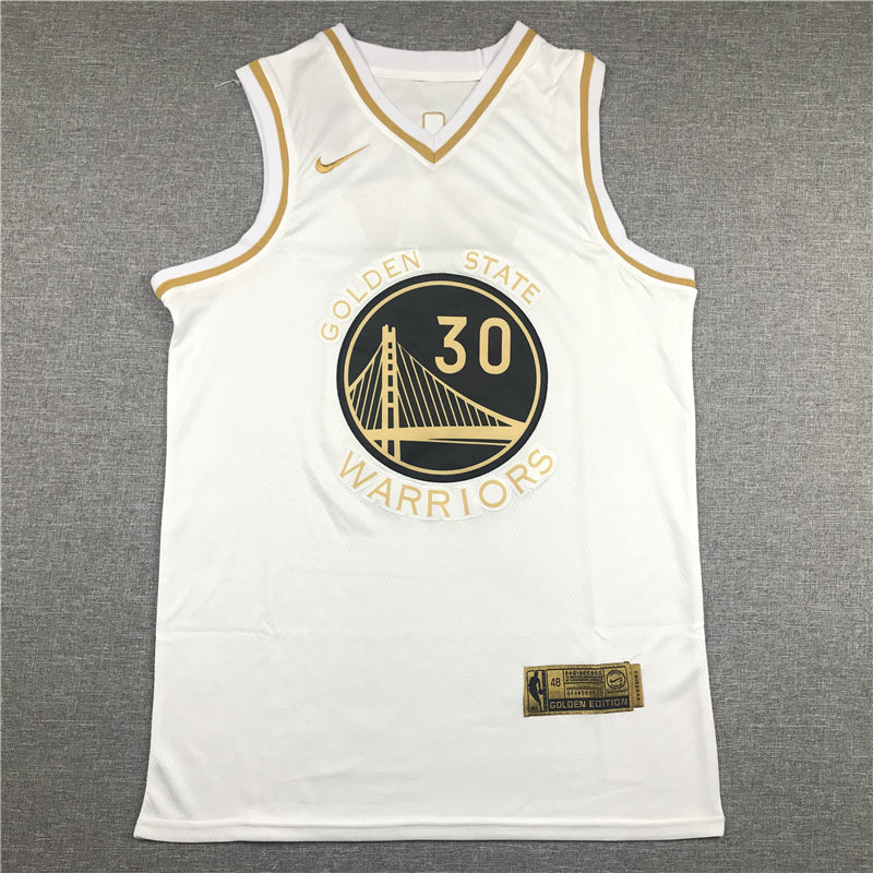 Men's Golden State Warriors Stephen Curry #30 White Swingman Jersey