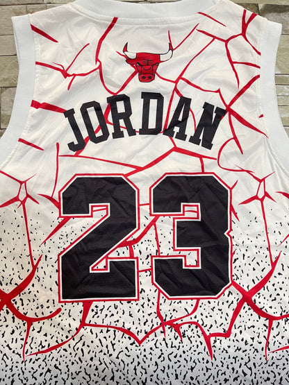 Men's Chicago Bulls Michael Jordan White/Black Classics Swingman Player Jersey