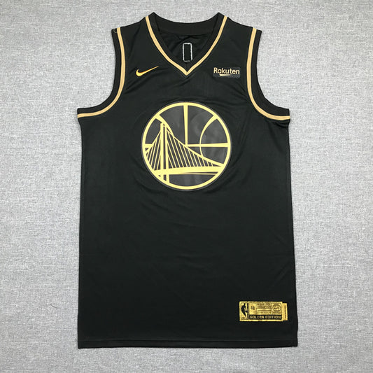 Men's Golden State Warriors Stephen Curry #30 Black Classic Swingman Jersey