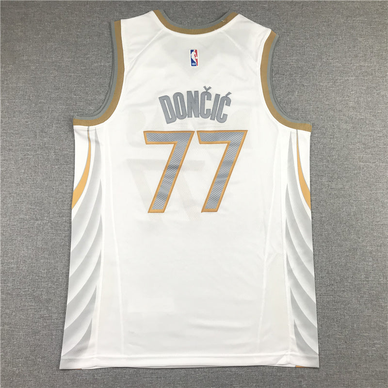 Men's Dallas Mavericks Luka Doncic White 2020/21 Swingman Jersey - City Edition