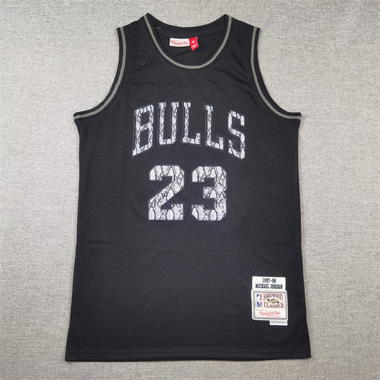 Men's Chicago Bulls Michael Jordan #23 Black 1997/98 Hardwood Classics Authentic Jersey