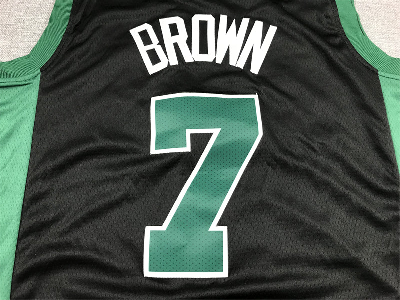 Men's Boston Celtics Jaylen Brown #7 Black 2022/23 Swingman Jersey - Statement Edition