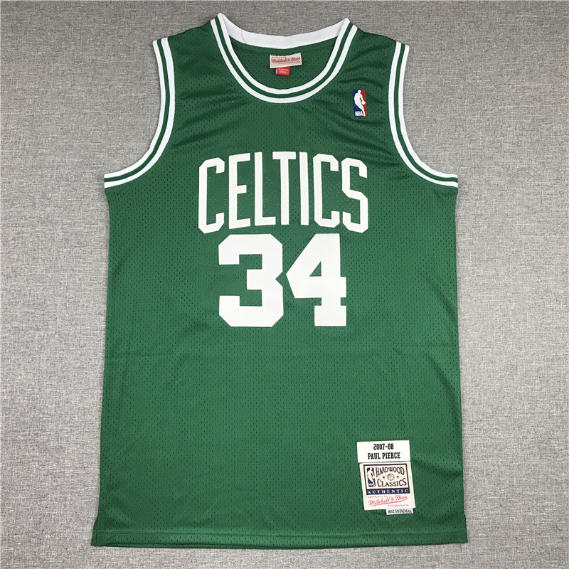 Men's Boston Celtics Paul Pierce Green 2007-08 Hardwood Classics Swingman Jersey