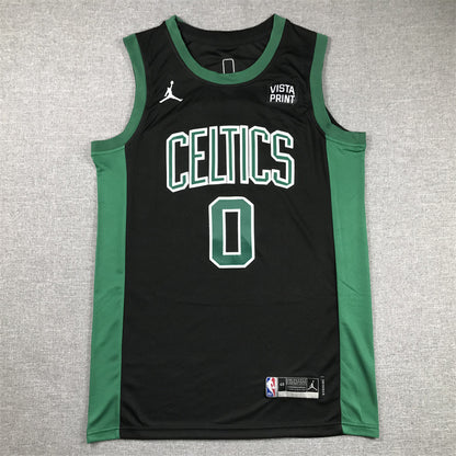 Men's Boston Celtics Jayson Tatum #0 Black 2022/23 Statement Edition Swingman Jersey