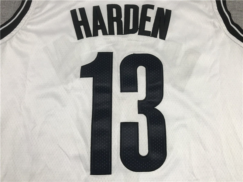 Men's Brooklyn Nets James Harden White 2020/21 Fast Break Replica Jersey