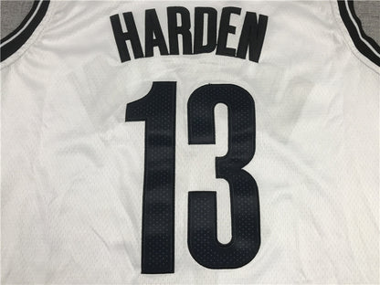 Men's Brooklyn Nets James Harden White 2020/21 Fast Break Replica Jersey