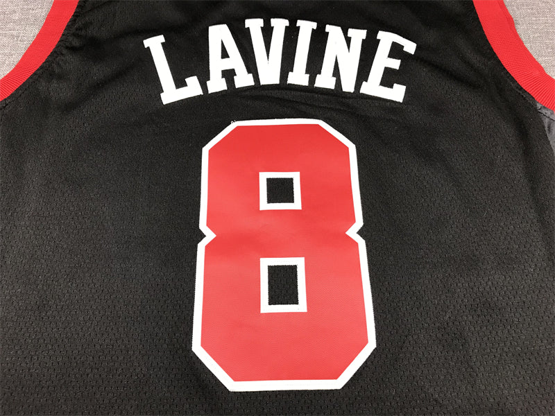 Men's Chicago Bulls Zach LaVine #8 Black 2023/24 Swingman Jersey - City Edition