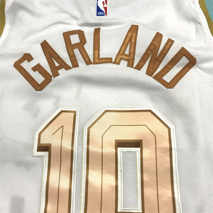 Men's Cleveland Cavaliers Darius Garland #10 White Swingman Jersey - City Edition