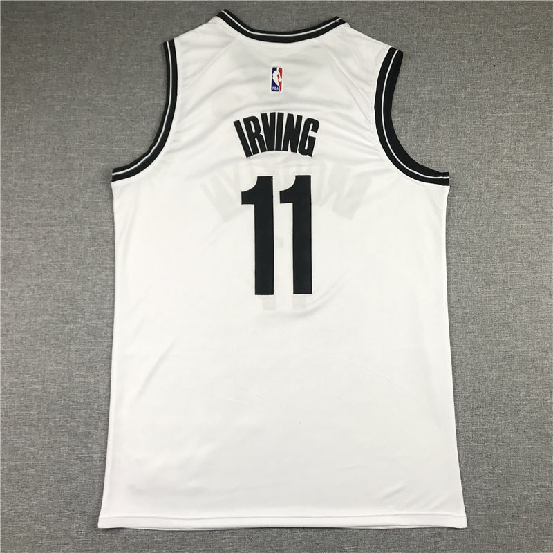 Men's Brooklyn Nets Kyrie Irving White 2019 Fast Break Player Movement Jersey