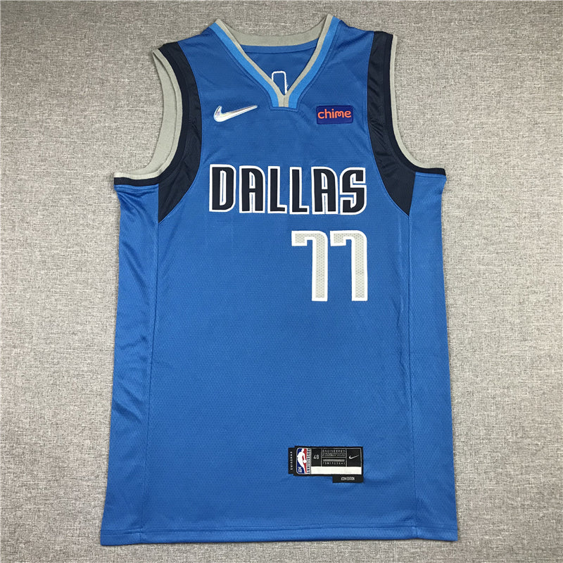 Men's Dallas Mavericks Luka Doncic #77 NBA Blue Replica Jersey