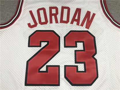 Men's Chicago Bulls Michael Jordan White 1984-85 Hardwood Classics Jersey