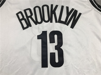 Men's Brooklyn Nets James Harden White 2020/21 Fast Break Replica Jersey