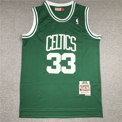 Men's Boston Celtics Larry Bird Green 1985-86 Hardwood Classics Swingman Jersey