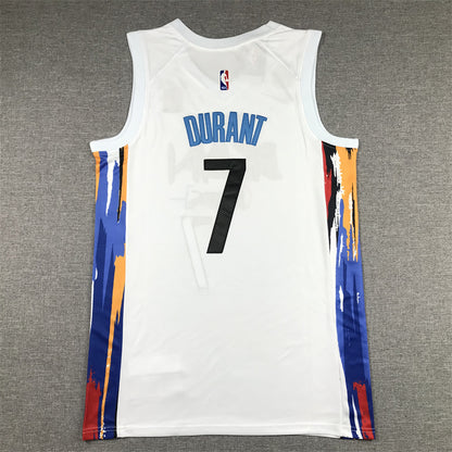 Men's Brooklyn Nets Kevin Durant #7 White 2022/23 Fastbreak Jersey - City Edition