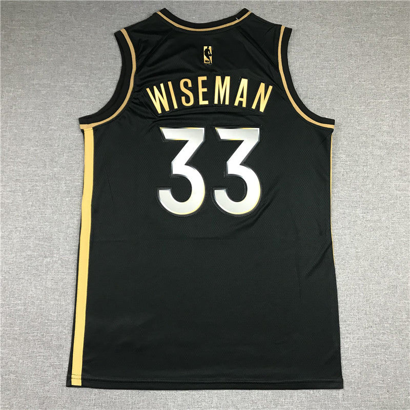 Men's Golden State Warriors James Wiseman #33 Black Classic Player Jersey