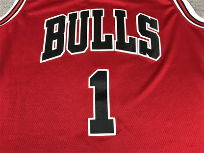 Men's Chicago Bulls Derrick Rose #1 Red Swingman Jersey