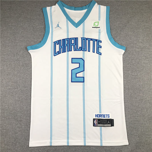 Men's Charlotte Hornets #2 LaMelo Ball White 2020-21 swingman jersey