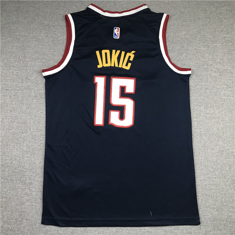 Men's Denver Nuggets Nikola Jokic #15 NBA Navy 2020/21 Swingman Jersey