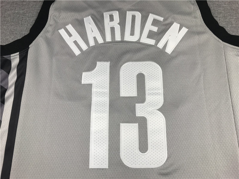 Men's Brooklyn Nets James Harden Charcoal 2020/21 Fast Break Replica Jersey