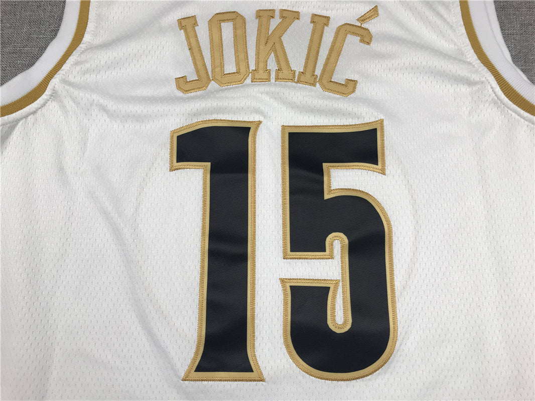 Men's Denver Nuggets Nikola Jokic #15 White Swingman Player Jersey