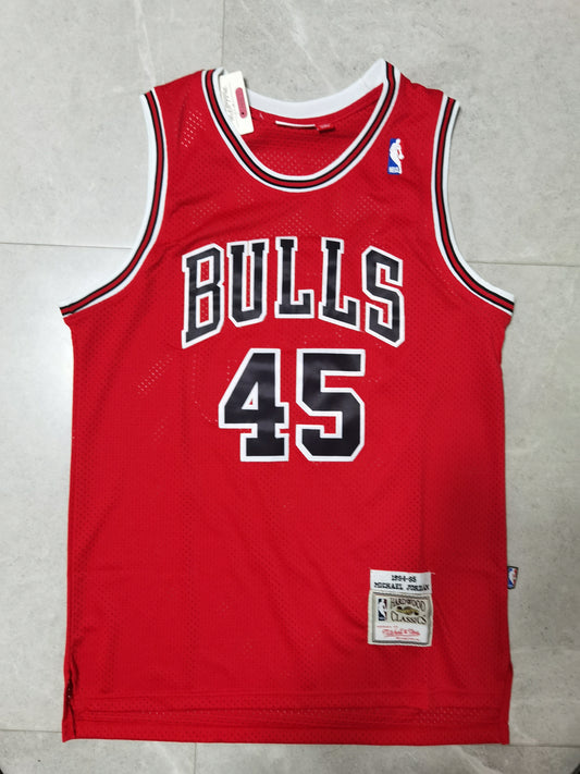 Men's Chicago Bulls Michael Jordan #45 NBA Red Mitchell&Ness Swingman Jersey