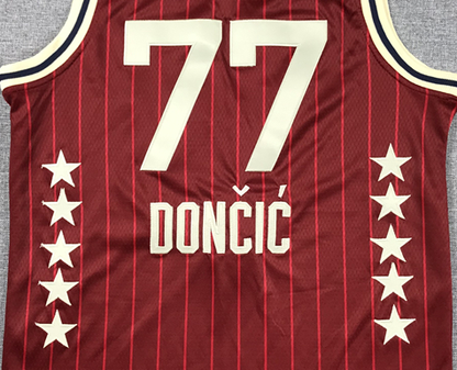 Men's Dallas Mavericks Luka Doncic #77 Red 2024 NBA All-Star Game Swingman Jersey