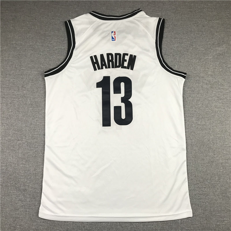 Men's Brooklyn Nets James Harden White 2020/21 Fast Break Replica Jersey