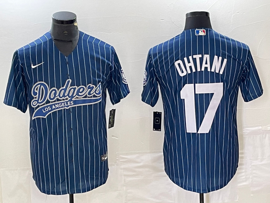 Men's Los Angeles Dodgers Shohei Ohtani #17 Blue Game Jersey Joint Edition