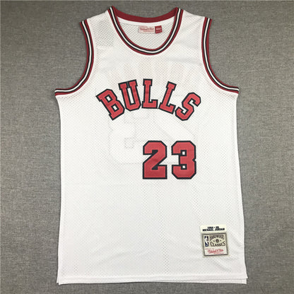 Men's Chicago Bulls Michael Jordan White 1984-85 Hardwood Classics Jersey