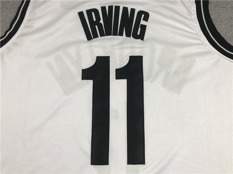 Men's Brooklyn Nets Kyrie Irving White 2019 Fast Break Player Movement Jersey