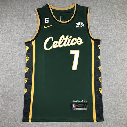 Men's Boston Celtics Jaylen Brown #7 Green 2022/23 Swingman Jersey - City Edition