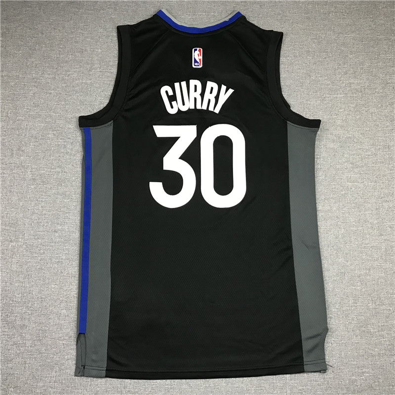 Men's Golden State Warriors Stephen Curry #30 Black Swingman Jersey