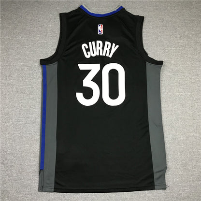 Men's Golden State Warriors Stephen Curry #30 Black Swingman Jersey