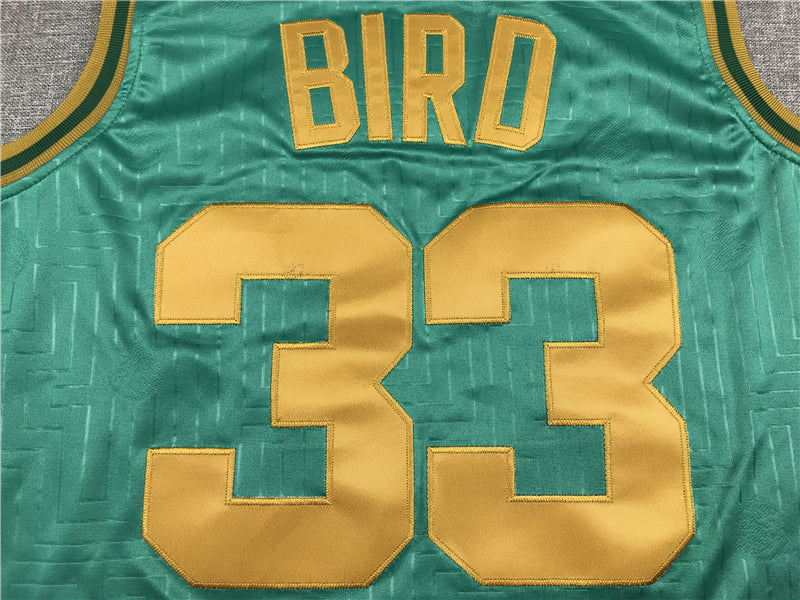 Men's Boston Celtics Larry Bird 1985-86 Green Hardwood Classics Swingman Jersey