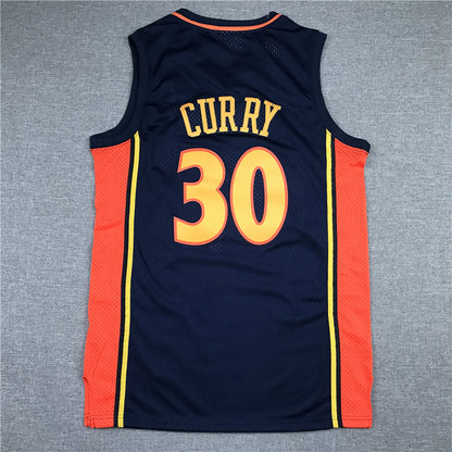 Men's Golden State Warriors Stephen Curry Mitchell & Ness Navy Classics Jersey