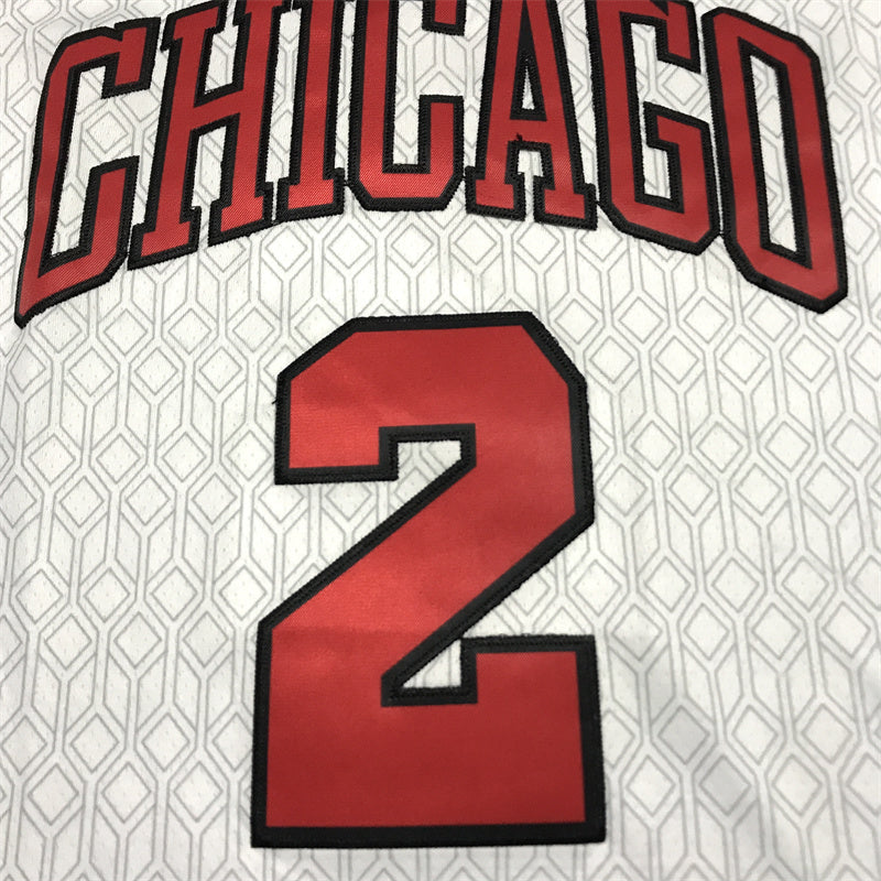 Men's Chicago Bulls Lonzo Ball #2 White 2022/23 Swingman Jersey - City Edition