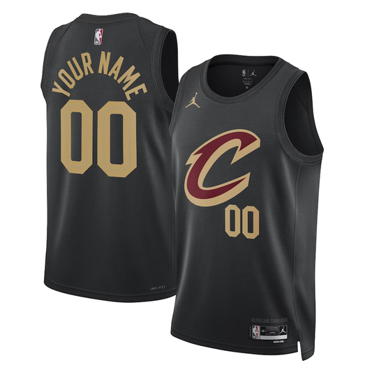 Men's Cleveland Cavaliers Black 2022/23 Swingman Custom Jersey - Statement Edition