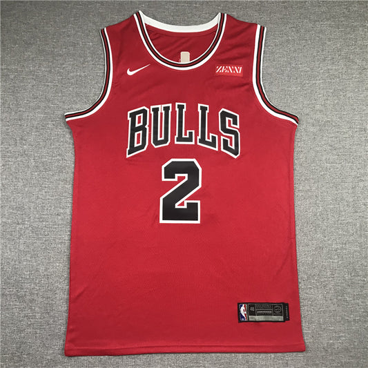 Men's Chicago Bulls Lonzo Ball #2 Red Fast Break Replica Player Jersey