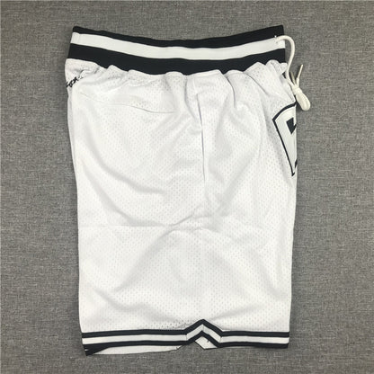 Men's Brooklyn Nets White Basketball Retro Shorts