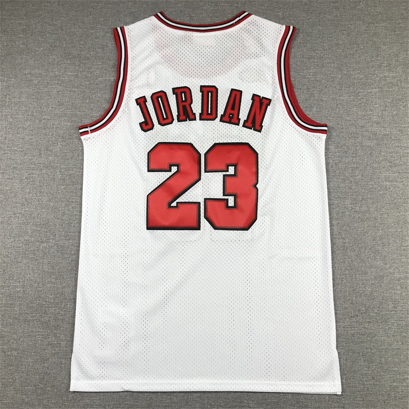 Men's Chicago Bulls Michael Jordan White 1997-98 Hardwood Classics Player Jersey